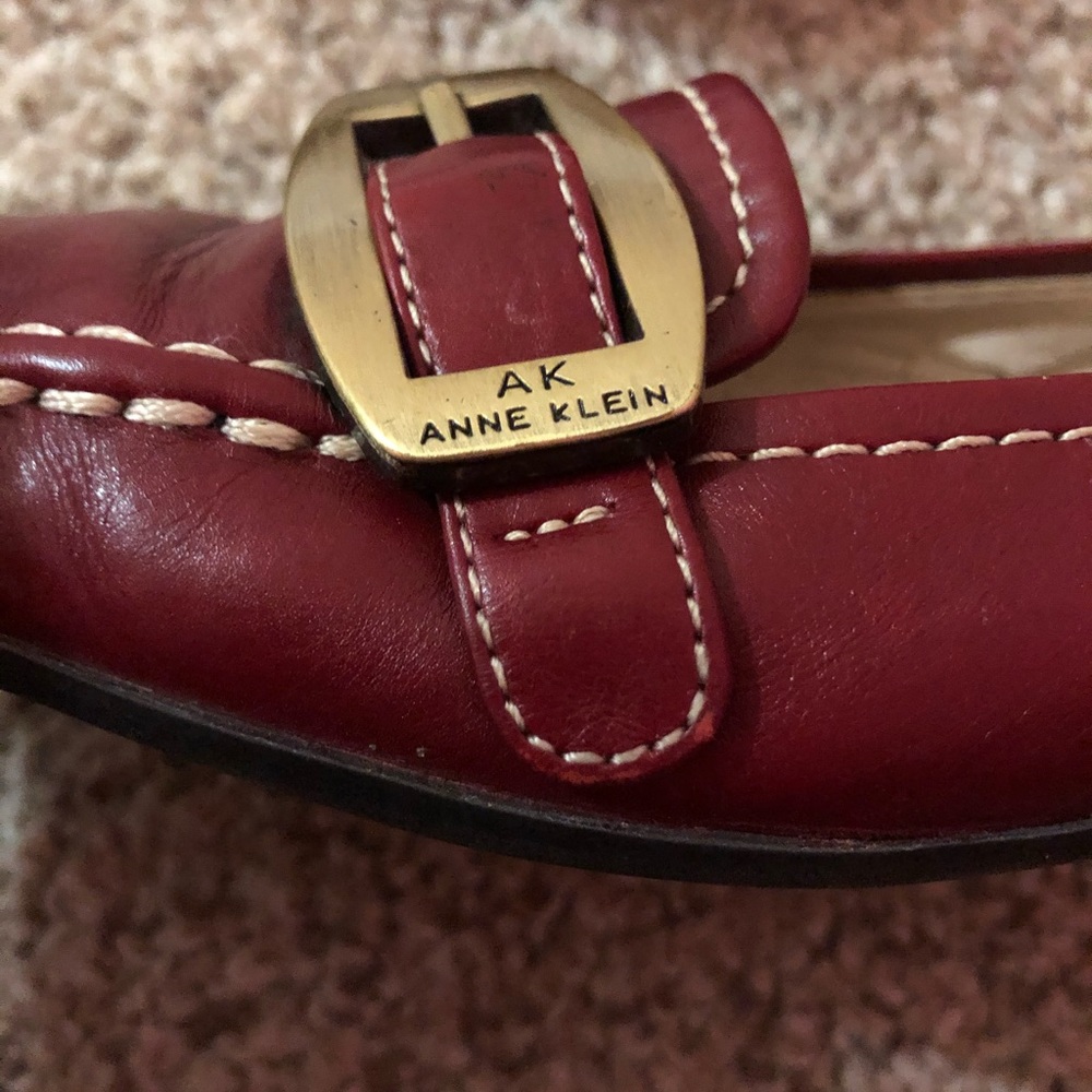 Square Toe Red Loafers - Picture 3 of 6